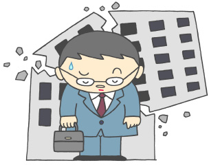 会社が倒産して失業した男性